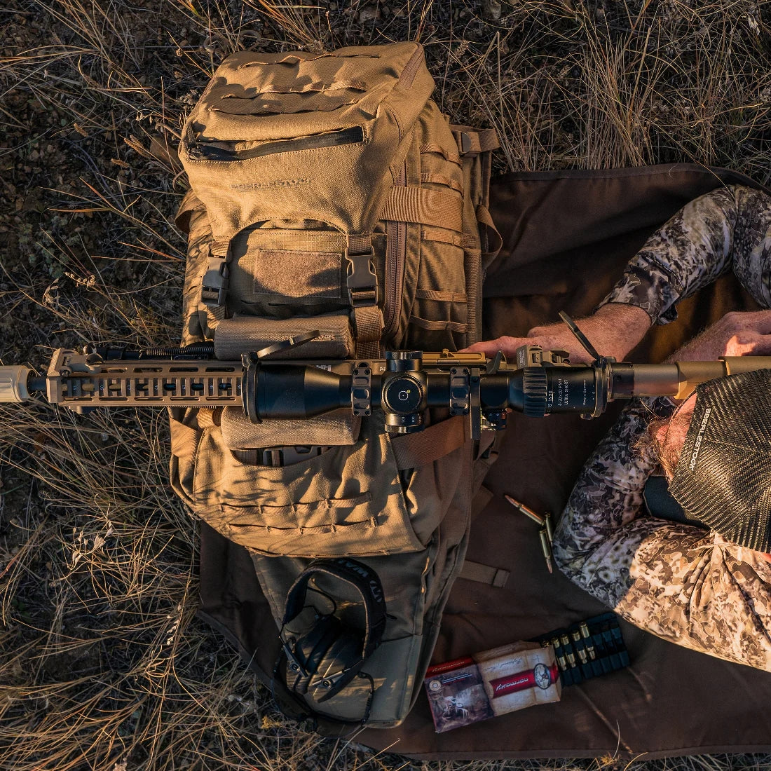 Eberlestock Gunslinger 2 - 3 Day Hunting Backpack with Rifle Scabbard | Durable Tactical Pack for Outdoor Adventures, Hunting Trips & Camping Gear Storage