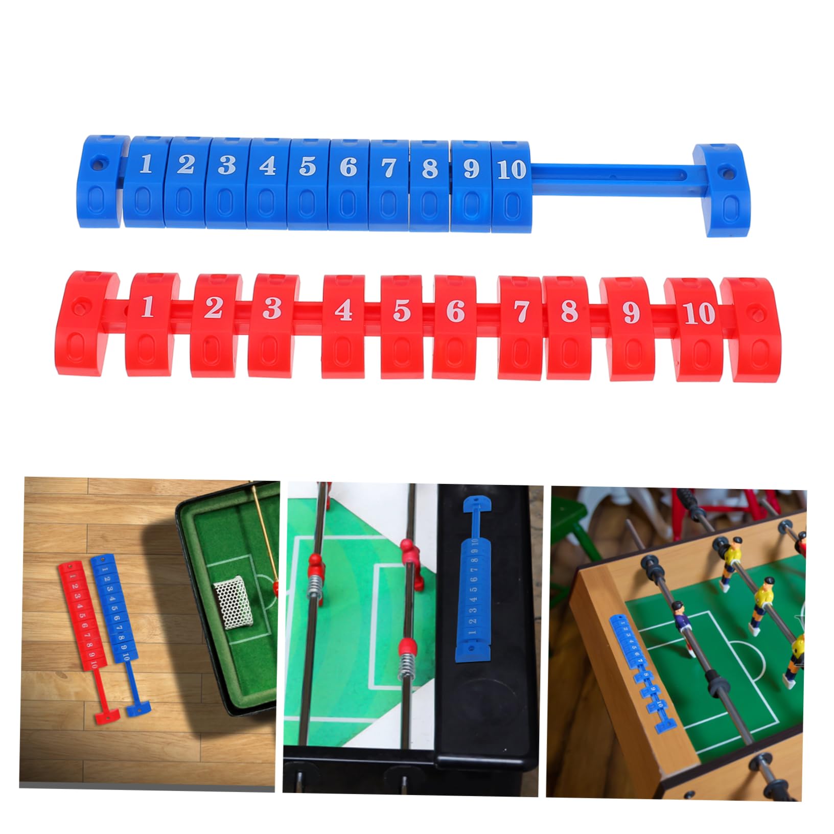 BESPORTBLE 2-Pack Professional Foosball Score Keeper - Universal Scoring Counter for Most Soccer Tables - Durable Football Table Accessories for Home, Bar & Game Room Entertainment