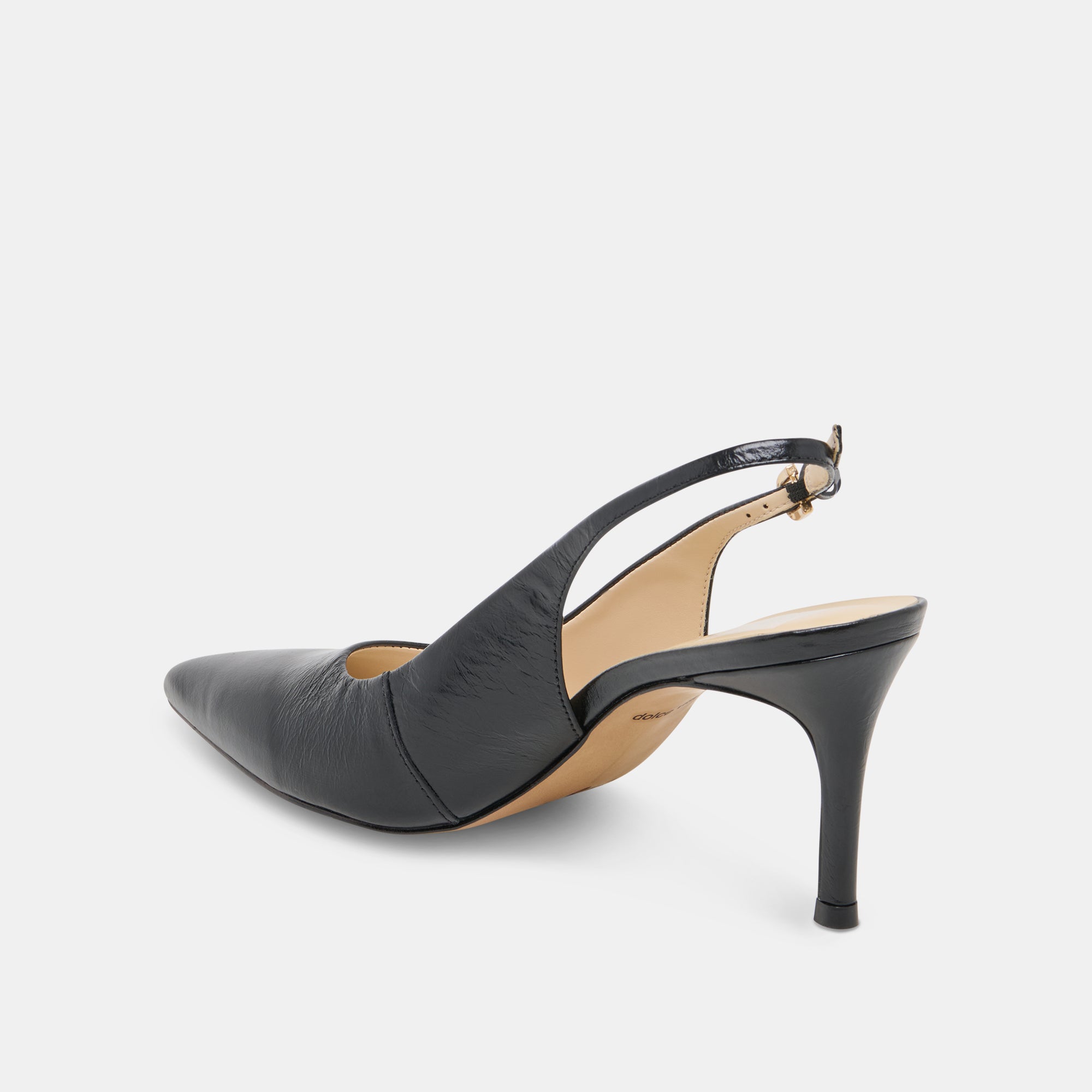 ELASI Women's Black Leather High Heels - Stylish & Comfortable Pumps for Work, Party & Evening Events