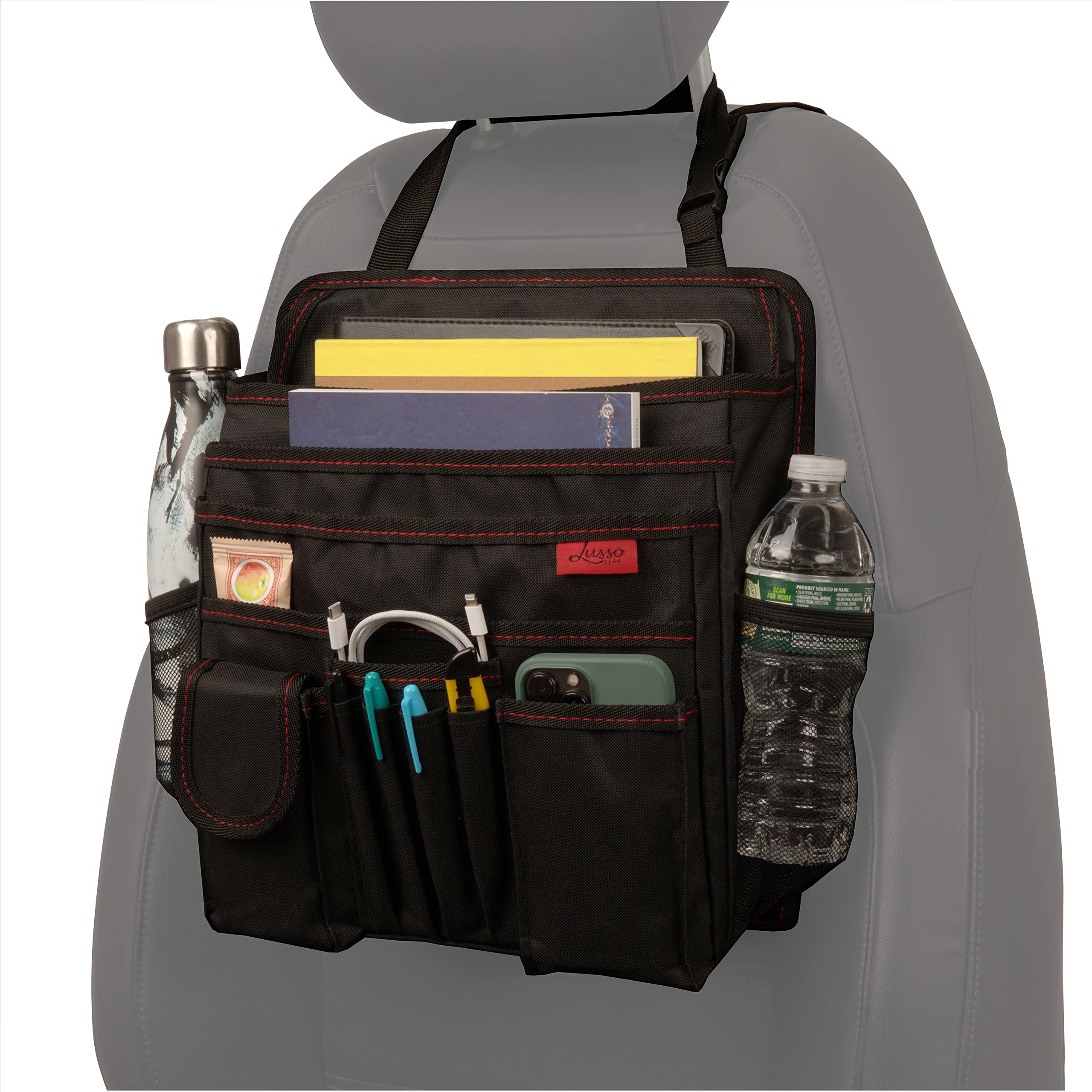 Premium Car Seat Organizer - Durable Storage for Front Seat | Kids & Adults | Secure & Upright | Home & Travel Use