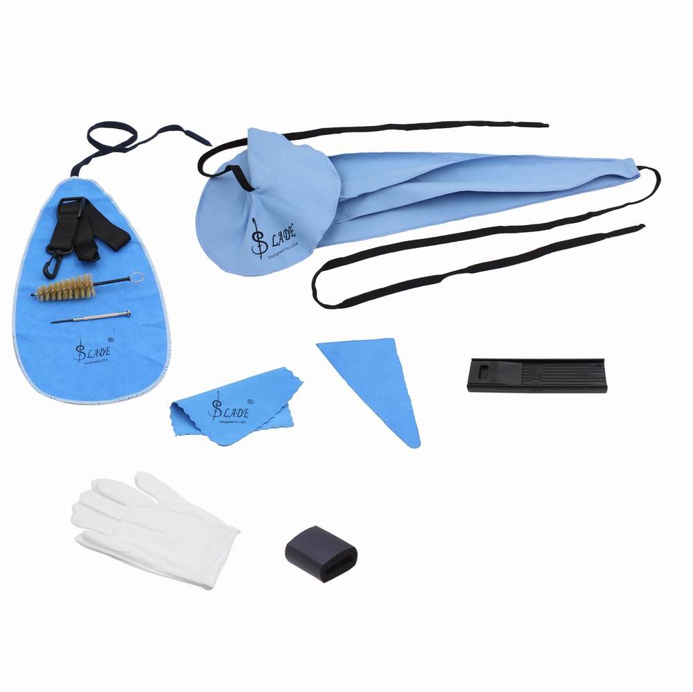 10-in-1 Saxophone Cleaning & Maintenance Kit with Belt, Thumb Rest Cushion, Reed Case, Mouthpiece Brush, Mini Screwdriver, Cleaning Cloth & Gloves - Perfect for Saxophone Players, Students & Musicians for Daily Care & Performance Preparation