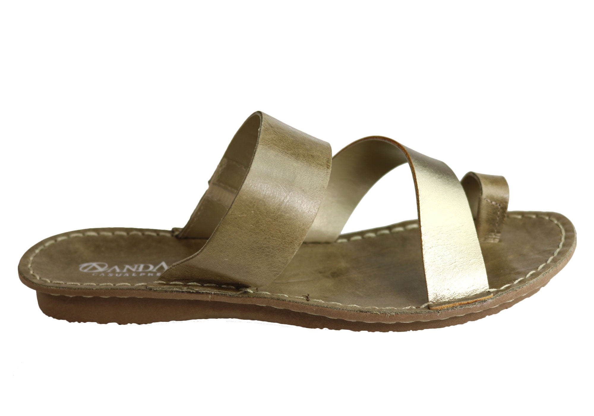 Andacco Felica Women's Comfort Leather Thongs Sandals - Handmade in Brazil - Perfect for Beach, Pool & Summer Vacations
