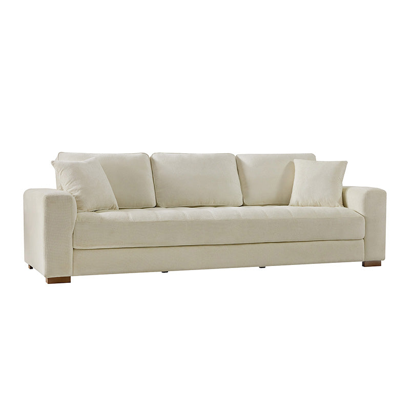 Morgan Large Four Seater Cream Colored Sofa - Luxurious Living Room Furniture for Home & Office Comfort