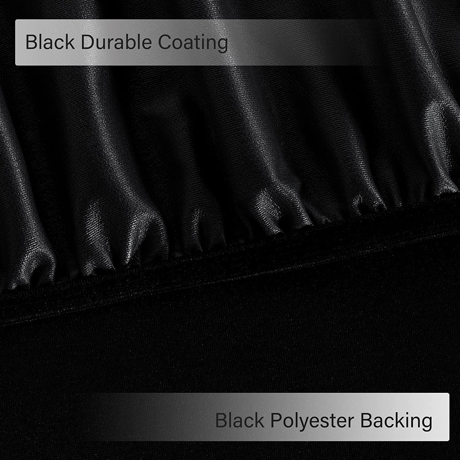 Stretchable Waterproof Tablecloth for 6ft Rectangle Tables (72x30 Inch) - Reversible, Stain Resistant, Elastic Fitted Table Cover for Indoor & Outdoor Use - Perfect for Parties, Picnics, and Dining Events - Black