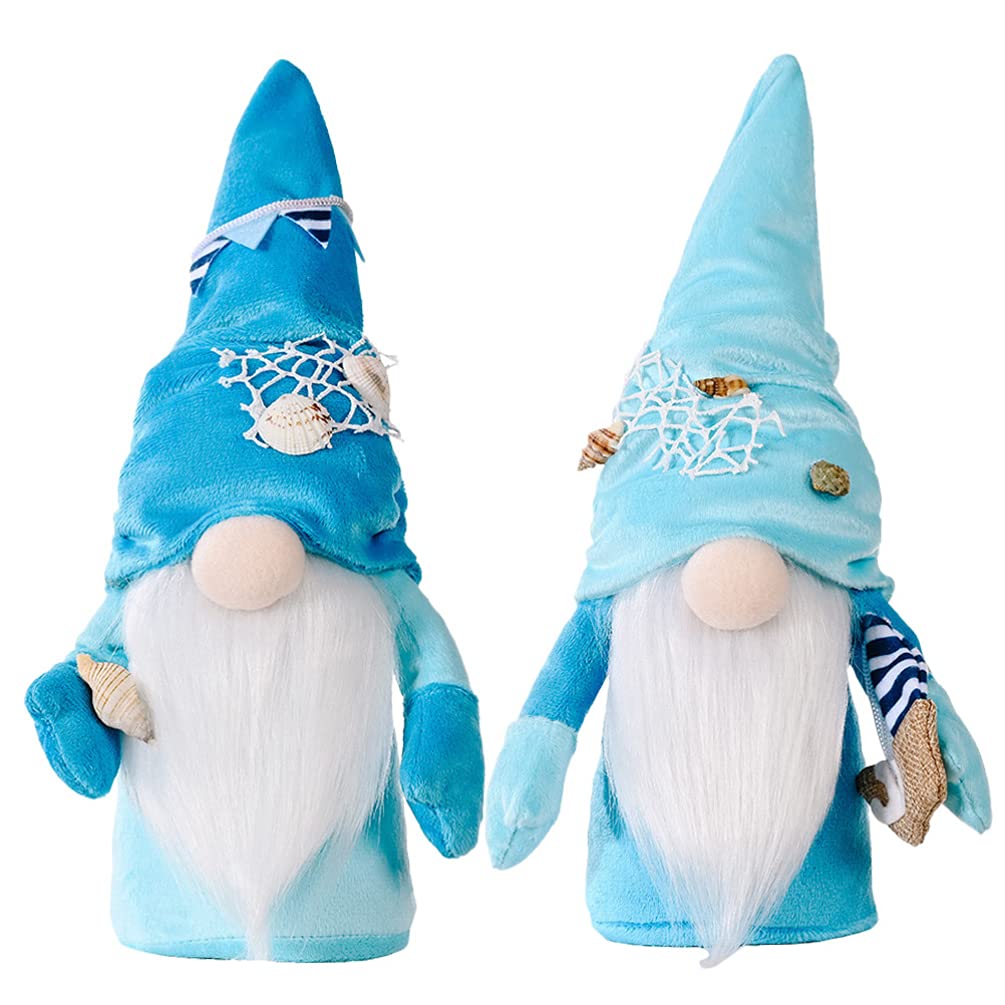 2Pcs Summer Plush Gnome Doll - Hawaiian Home Decor for Party & Desktop