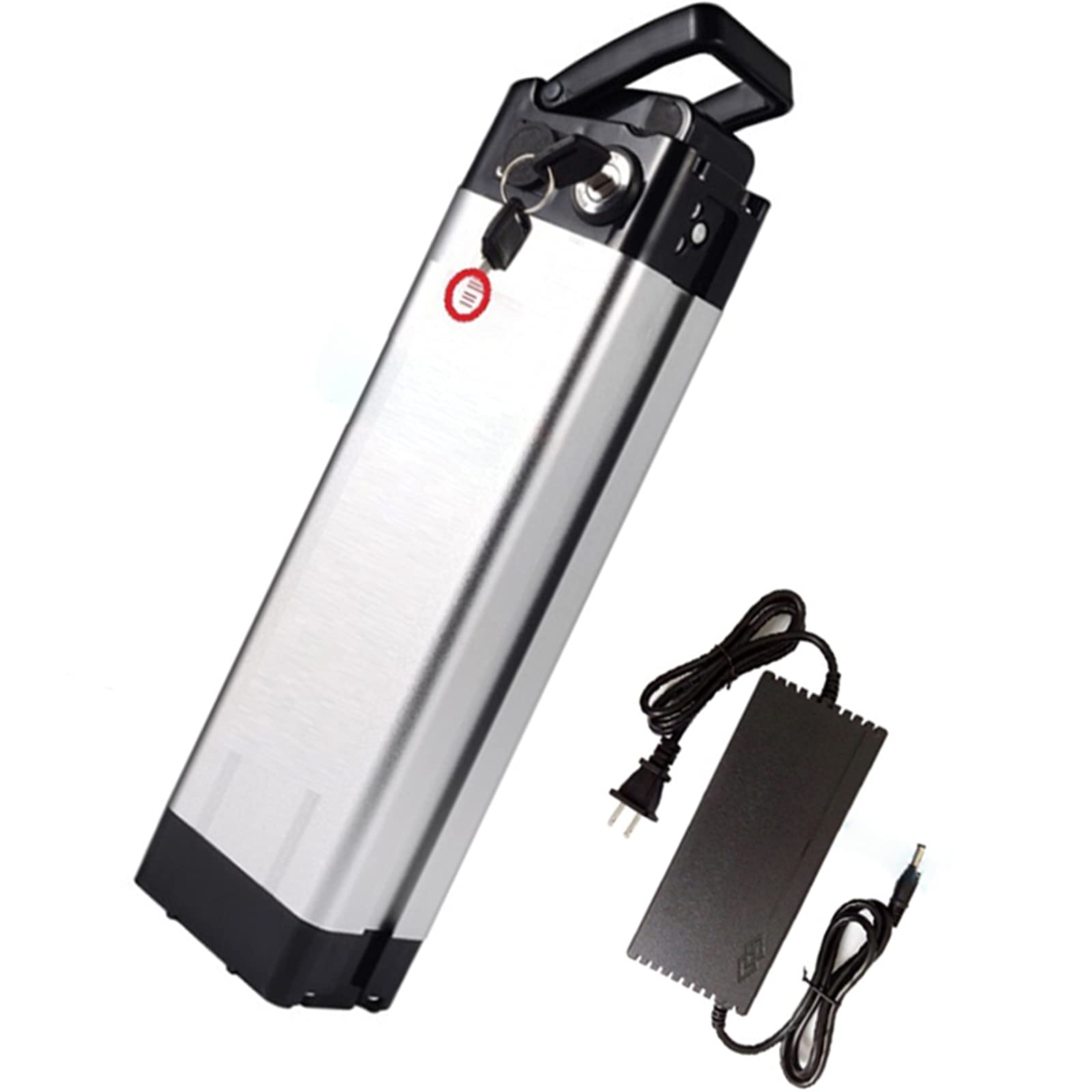 36V 10Ah/13Ah/15Ah Lithium Li-Ion Ebike Battery with Charger & Safety Lock - Compatible with 250W/350W/500W Electric Bicycles (Down Discharge) - Perfect for Commuting, Mountain Biking & Urban Riding
