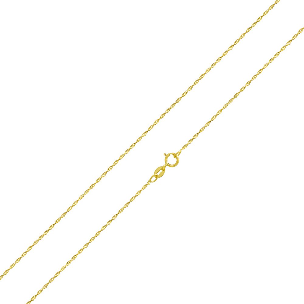 14K Yellow Gold Singapore Chain Necklace for Women - Dainty & Elegant Jewelry Gift for Her - Perfect for Everyday Wear, Special Occasions & Layering