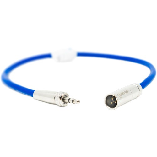 Kondor Blue Mini XLR Male to Locking 3.5mm Stereo Cable for BMPCC 6K & 4K Cameras - High Quality Audio Connection for Filmmaking & Vlogging (Blue)