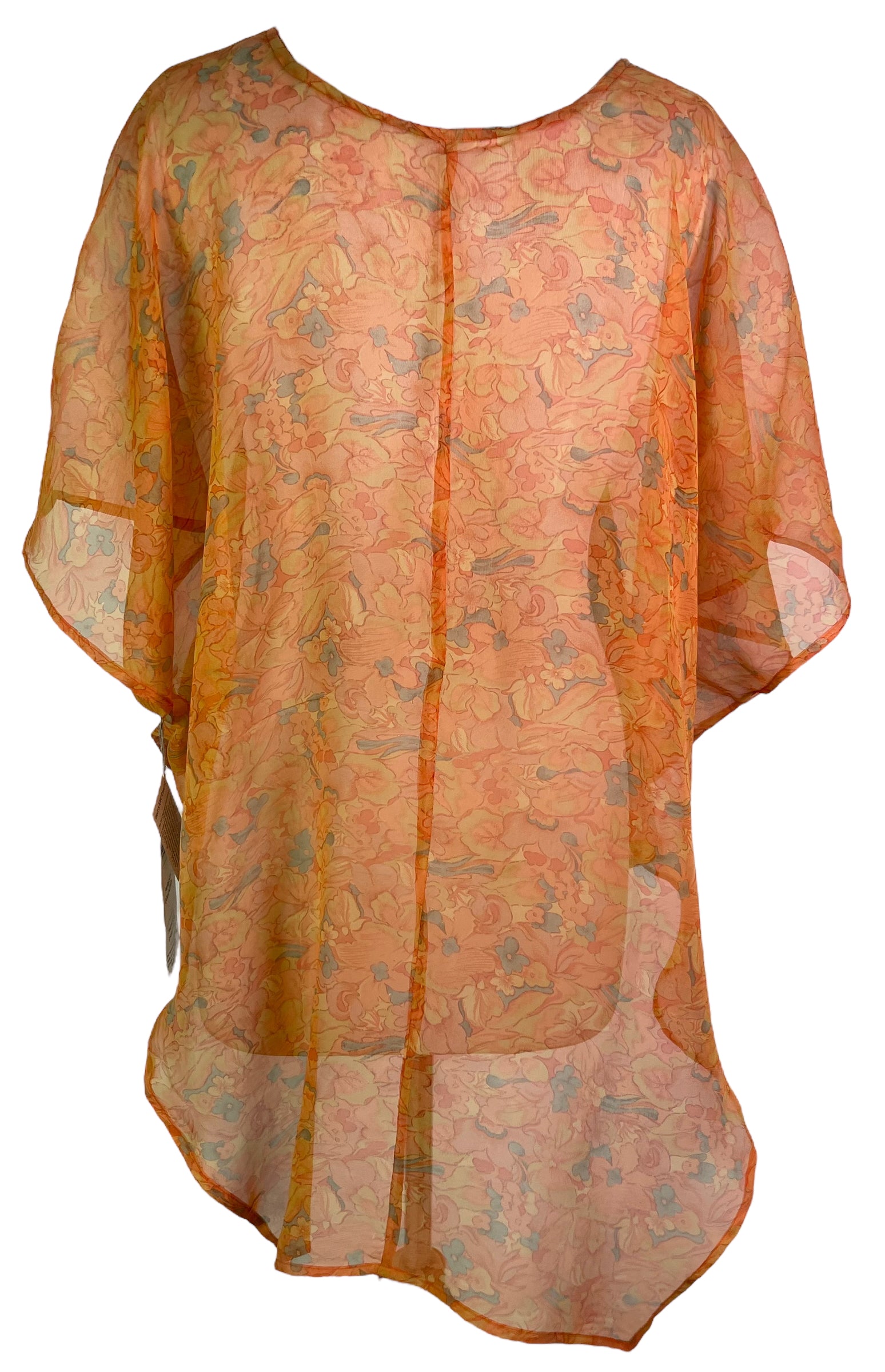 PRG6525 Women's Sheer Avatar Pure Silk Waterfall Top - Elegant Blouse for Evening Parties, Date Nights & Special Occasions