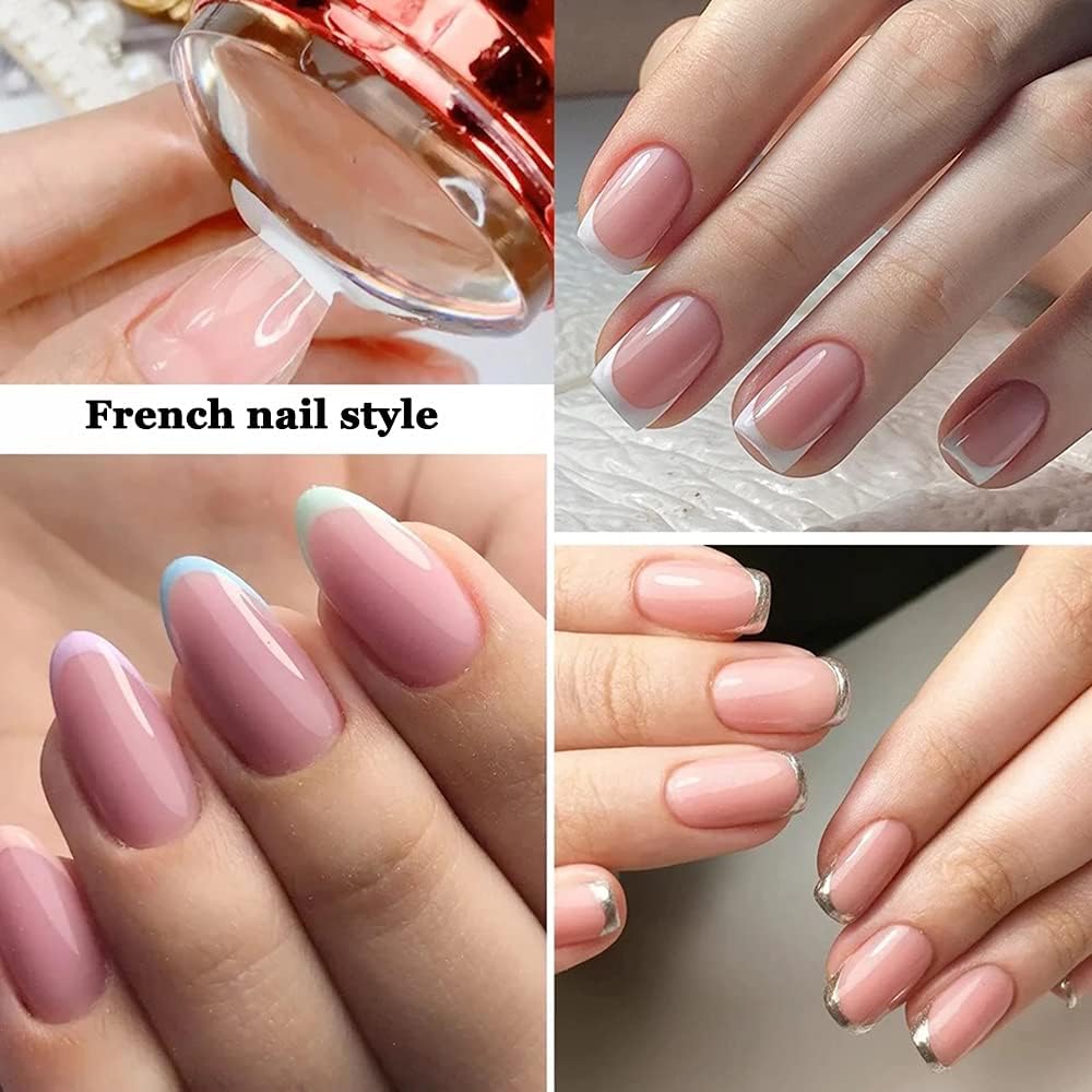 YRTOYS Silicone Jelly Nail Stamper - Transparent Nail Art Stamper & Scraper with Cap for DIY French Manicure - Professional Nail Decor Tool for Women & Girls (Pack of 1) - Perfect for Home Salon, Nail Art Parties & Professional Use