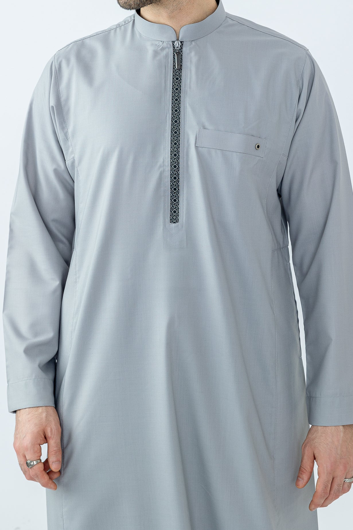 Heather Urban Print Thobe for Men - Stylish & Comfortable Islamic Robe for Daily Wear, Prayer & Special Occasions