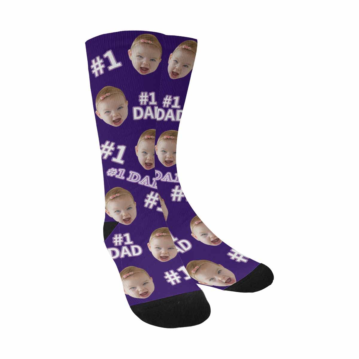 Custom Photo Pet Face Socks - Personalized Couple Socks with 2 Pet Portraits for Men & Women | Valentine's Gift, Anniversary Present, Matching Couple Outfits