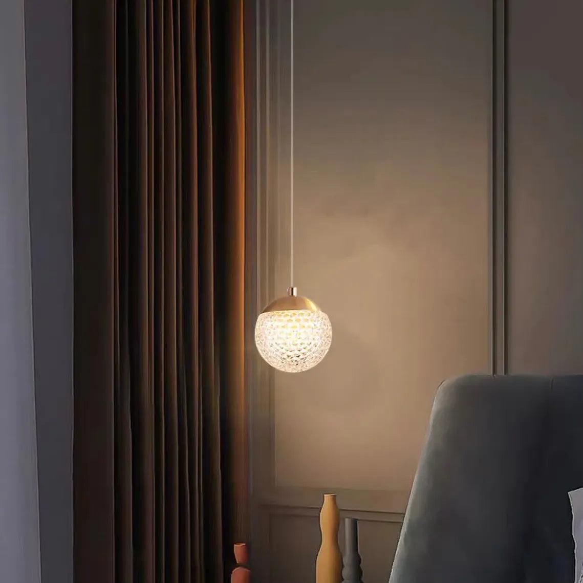 Modern Spherical Multi-Head Crystal Chandelier - Luxury Hallway Pendant Light Fixture for Foyer, Dining Room & Staircase Lighting