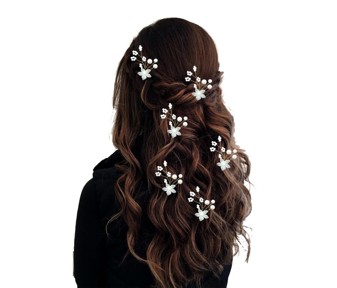 Floral Pearl Hair Clip for Women & Girls - Elegant Hair Accessories with Pearl Design | Perfect for Weddings, Parties & Everyday Wear