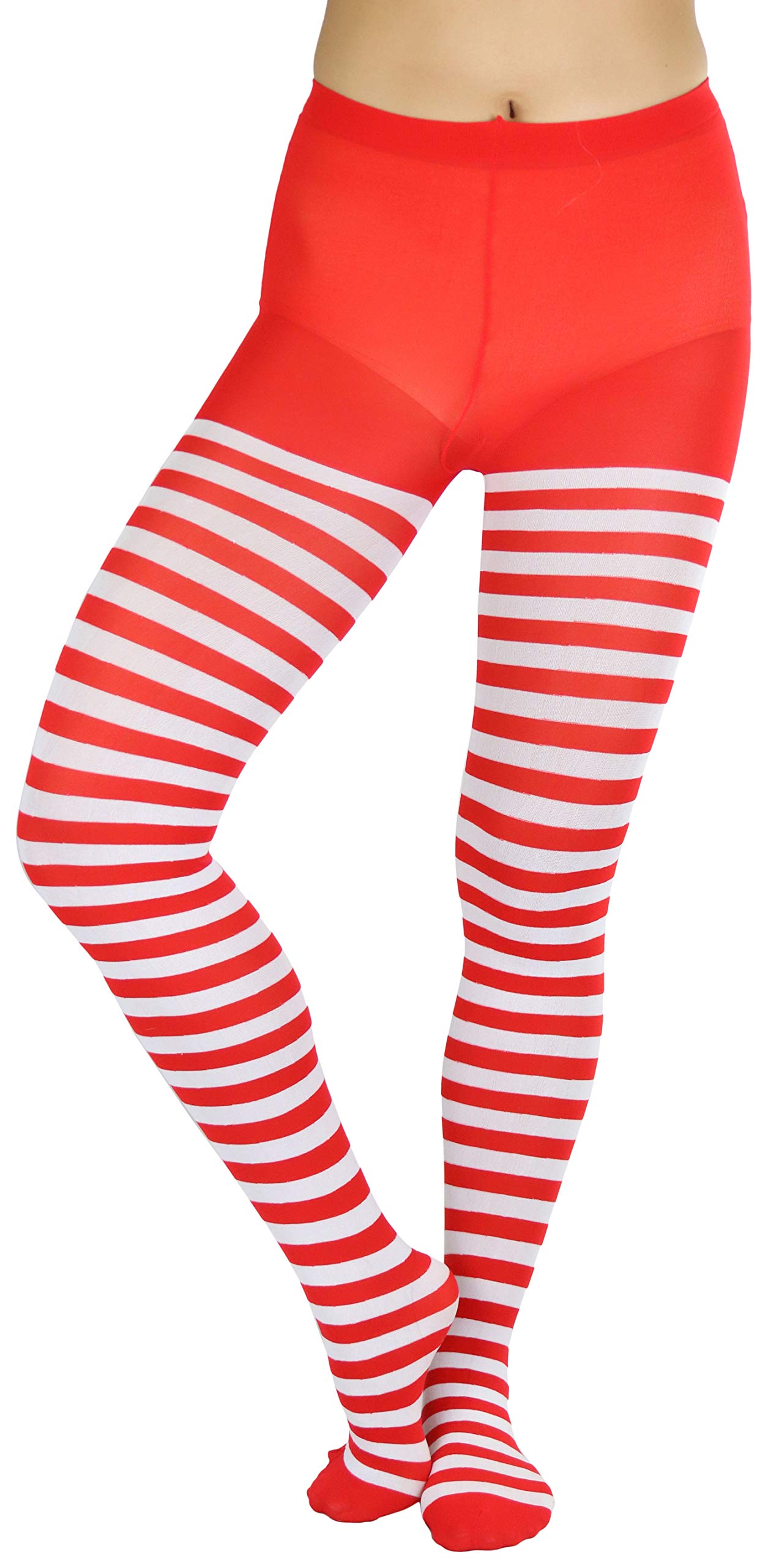 ToBeInStyle Women's Vibrant Rainbow Multicolor Fashion Tights - Fun Novelty Sheer Stockings for Dance, Cosplay & Party Outfits