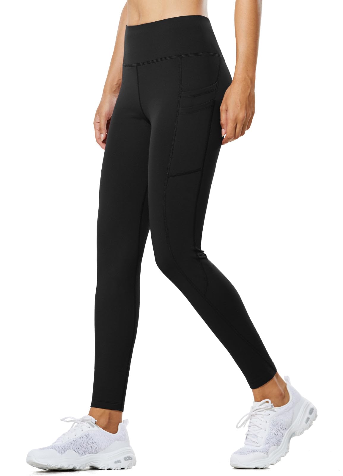 BALEAF Women's High Waist Thermal Waterproof Leggings with Pockets for Winter, Fitness, Yoga, and Trekking - Perfect for Outdoor Activities and Cold Weather Workouts