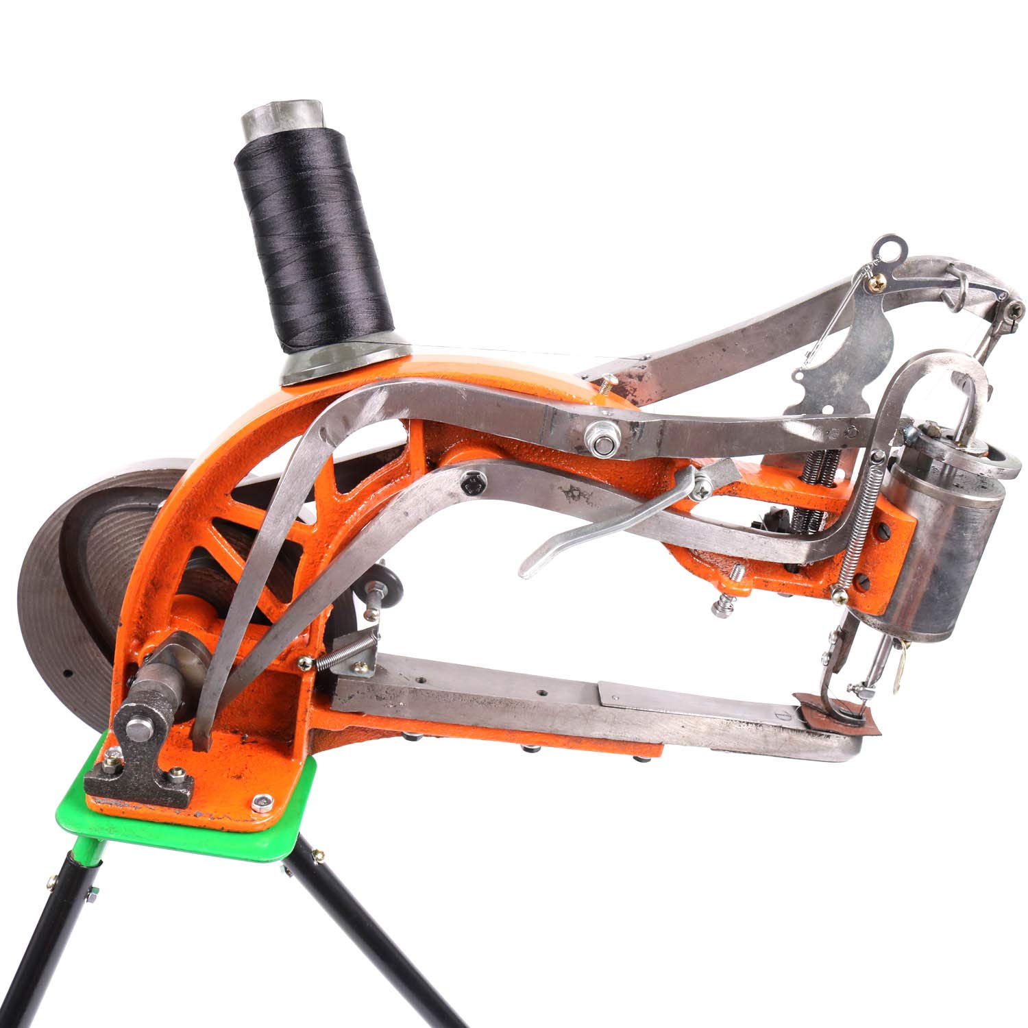 YUEWO Manual Shoe Repair Machine - DIY Cobbler Sewing Tool for Mending Shoes with Cotton/Nylon Thread (Orange) - Perfect for Home Shoe Repairs & Leather Craft Projects