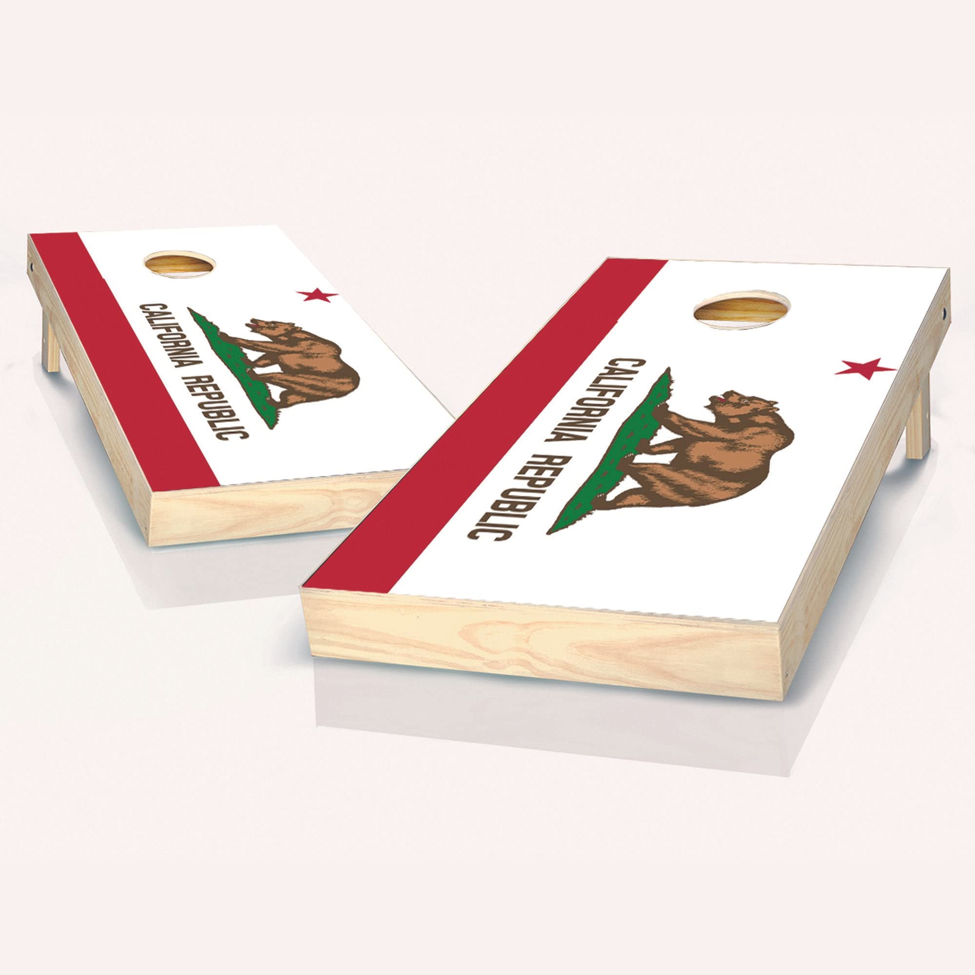 Skip's Garage California State Flag Cornhole Game Set - 2 Boards & 8 Bags with Premium Accessories | Outdoor Lawn Games for Backyard, Tailgating, and Beach Parties