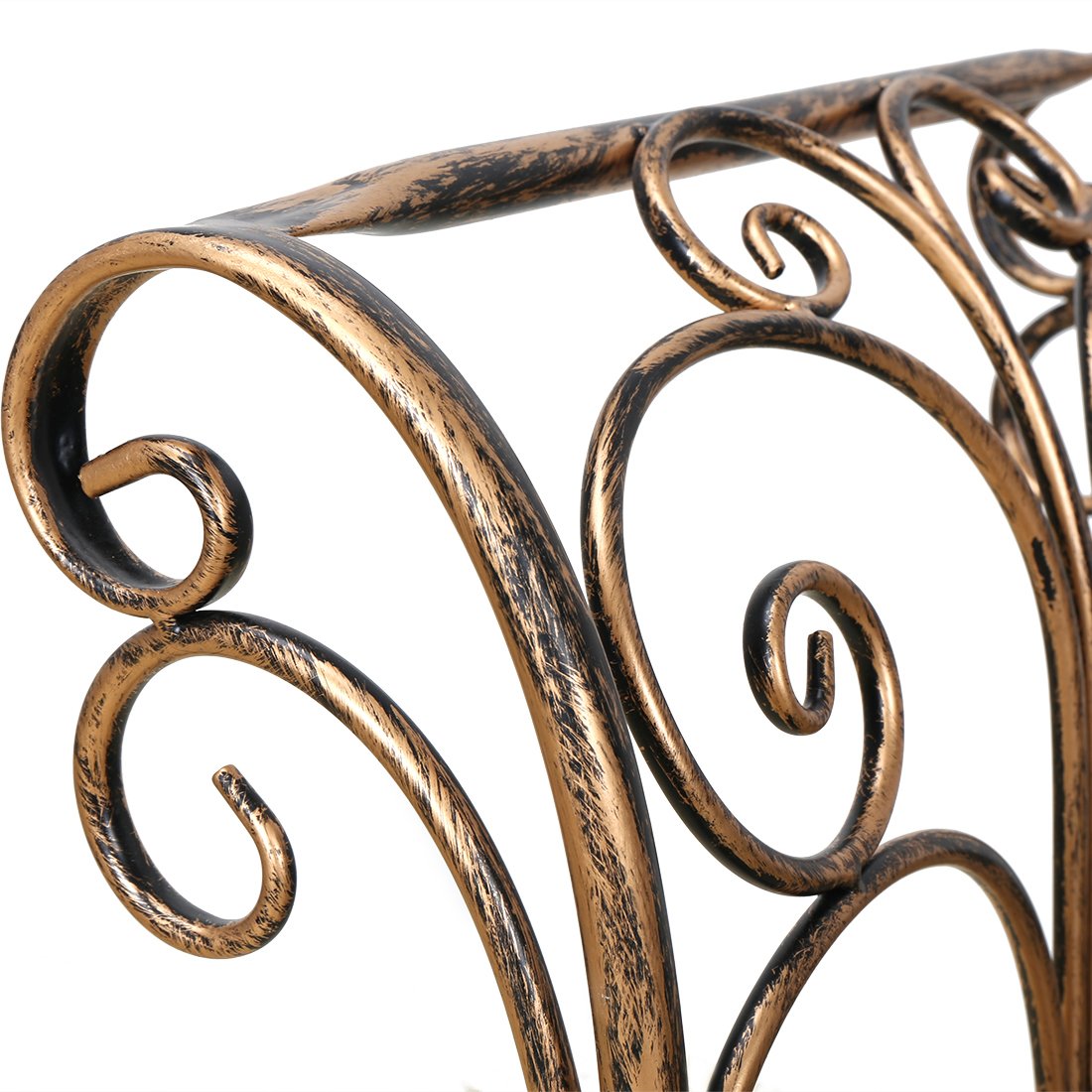 Stylish Bronze Metal Garden Bench Chair - 2 Seater Outdoor Furniture for Patio, Yard, Porch & Sunroom | Perfect for Relaxing in Gardens or Outdoor Spaces