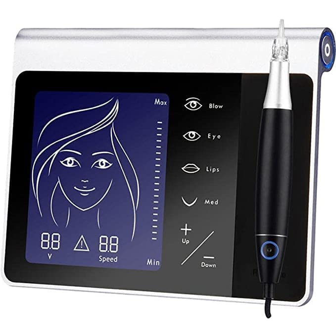 FYM Charmer Princesses Permanent Makeup Machine - Professional PMU Tattoo Device for Lips, Eyebrows & Eyeliner | Touch Screen Digital Display | Ideal for Tattoo Artists & Beauty Salons