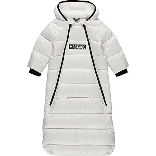 Mackage Allie Down Bunting for Infants - Warm Winter Snowsuit, Off-White, Size 18 Months (18M) | Perfect for Cold Weather, Outdoor Play & Holiday Photos