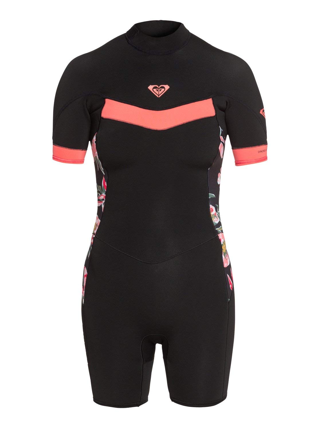 Roxy Women's 2/2 Syncro Back Zip Short Sleeve Springsuit - Comfortable Swimwear for Surfing, Beach & Pool Activities | Quick-Dry UV Protection Rash Guard