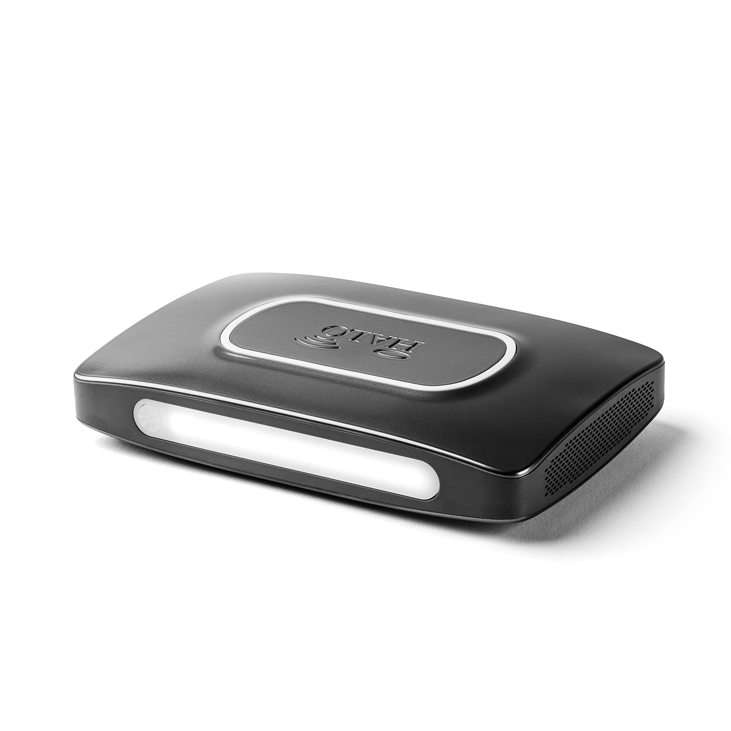 Halo Power Station 100 - 100W Portable Power Bank with 110V AC Outlet, USB Ports & Wireless Charger | Compact & Carry-On Approved for Travel, Camping, Emergencies | Stone Grey Charging Station for Phones, Laptops & Small Devices
