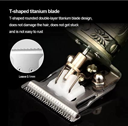 Professional Buddha Style Hair Trimmer for Men - Adjustable Blade Clipper & Shaver with Retro Oil Head for Precise Close Cut (Golden) - Perfect for Home Barbering, Beard Trimming, and DIY Haircuts
