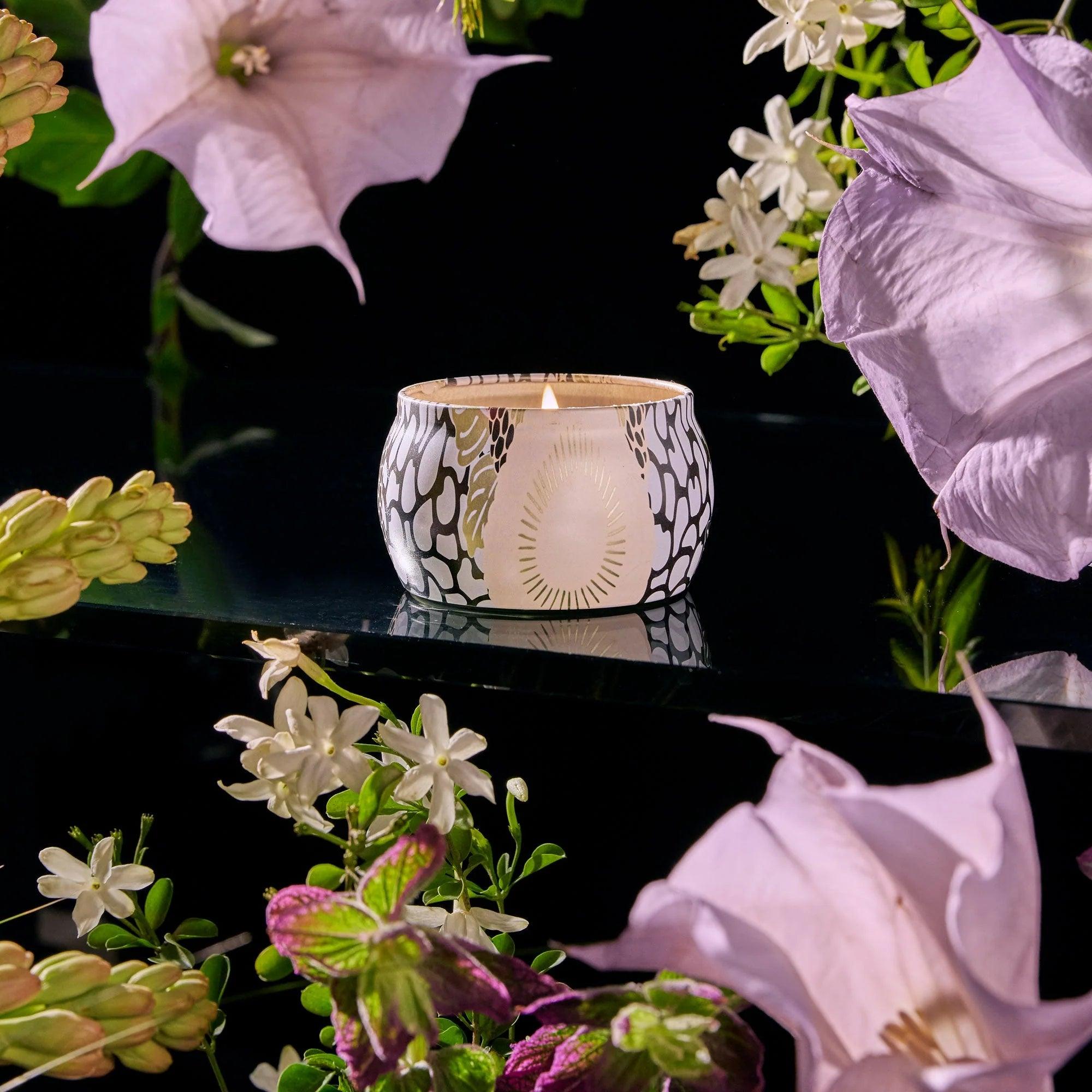 Premium Jasmine Midnight Bloom Mini Tin - Fragrant Loose Leaf Tea for Relaxation & Stress Relief - Perfect for Gifts, Tea Parties & Aromatherapy