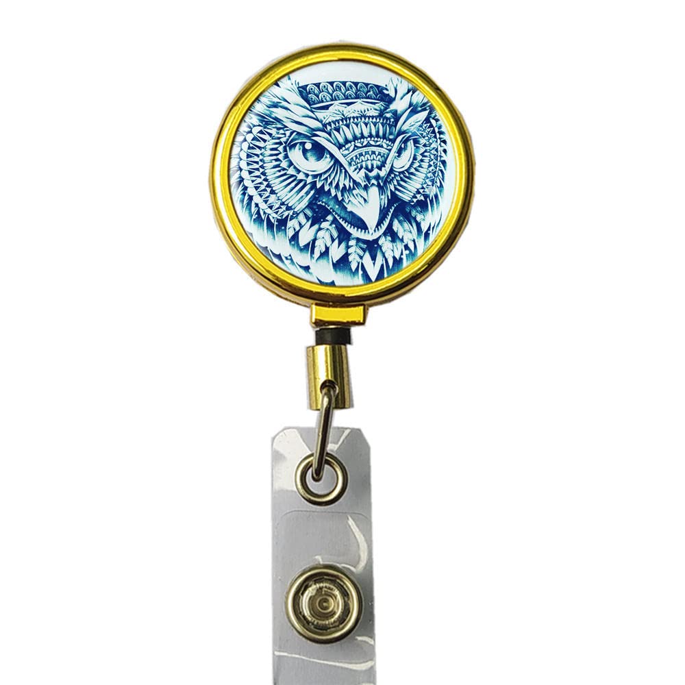 Personalized Gold ID Badge Holder with Lanyard & Clip for Office Security