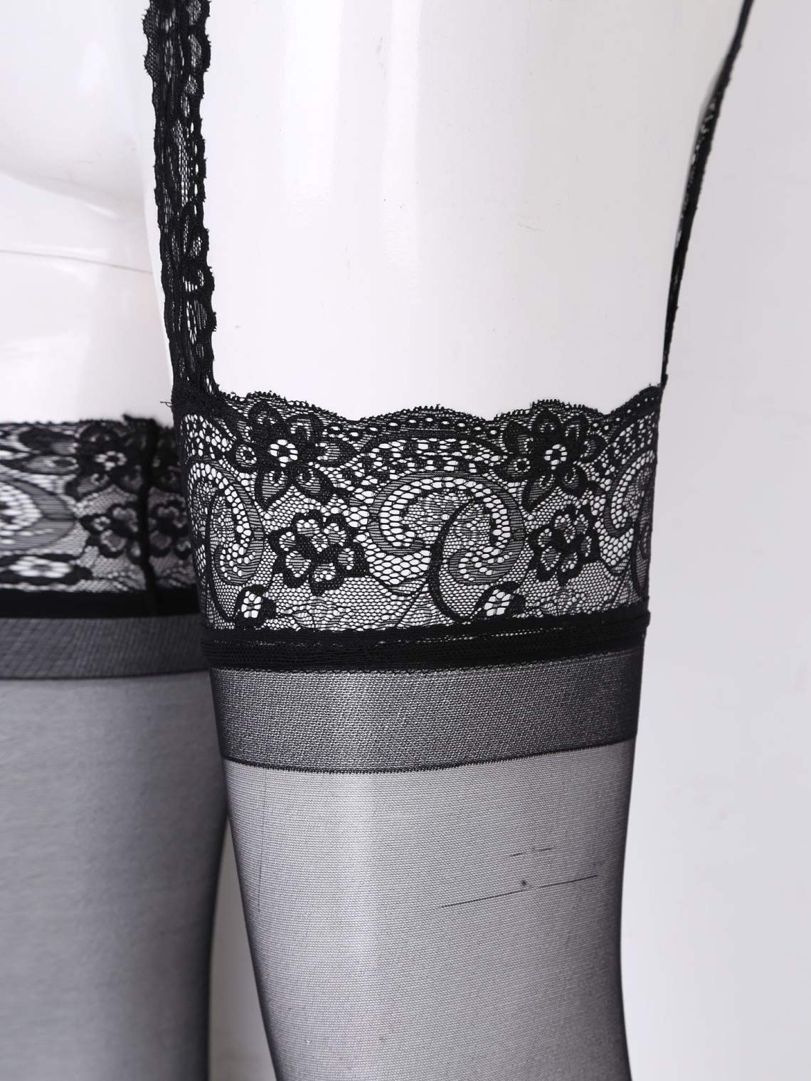 Sexy Fishnet Elastic High Waist Stockings for Women - Sheer Lingerie Garter Belt Suspender Pantyhose - Perfect for Valentine's Day, Bridal, Boudoir & Cosplay Outfits
