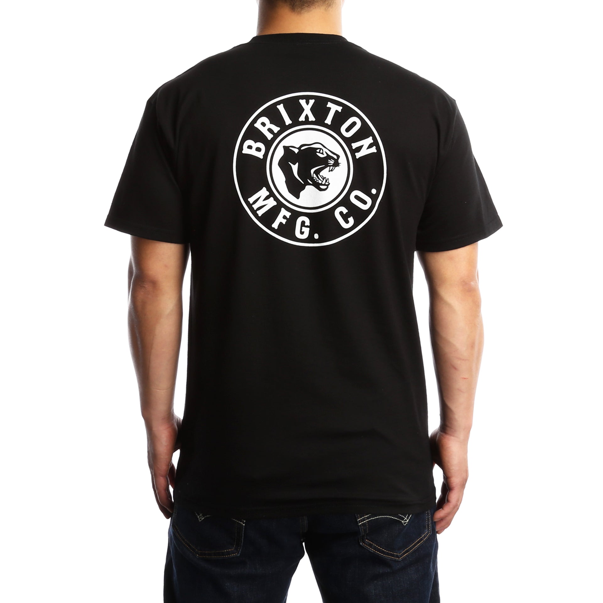 Brixton Prowler II Short Sleeve T-Shirt for Men - Soft Cotton Crew Neck Tee in Black | Casual Streetwear & Summer Outfits