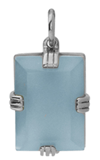 Lennox Sterling Silver Pendant with Chalcedony Blue Stone - Elegant Necklace for Women, Perfect for Everyday Wear & Special Occasions