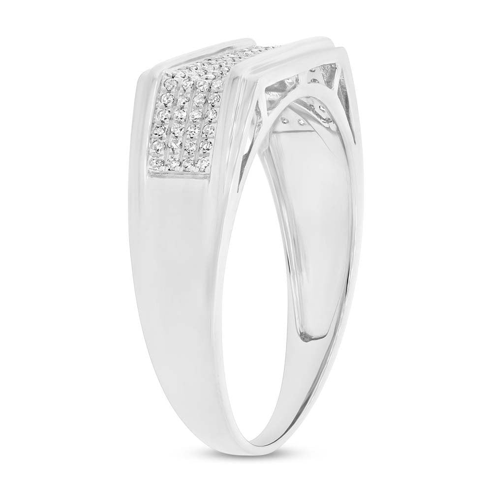 14KT Gold 0.24 CTW Diamond Men's Fashion Ring - Elegant Wedding Band, Anniversary Gift & Everyday Jewelry for Men