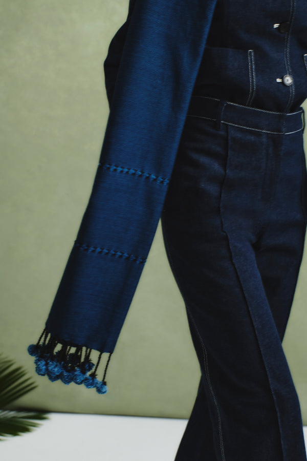 Christy Pant Stretch Denim Suiting - Dark Wash Jeans for Women | Comfortable Office Wear & Casual Outfits