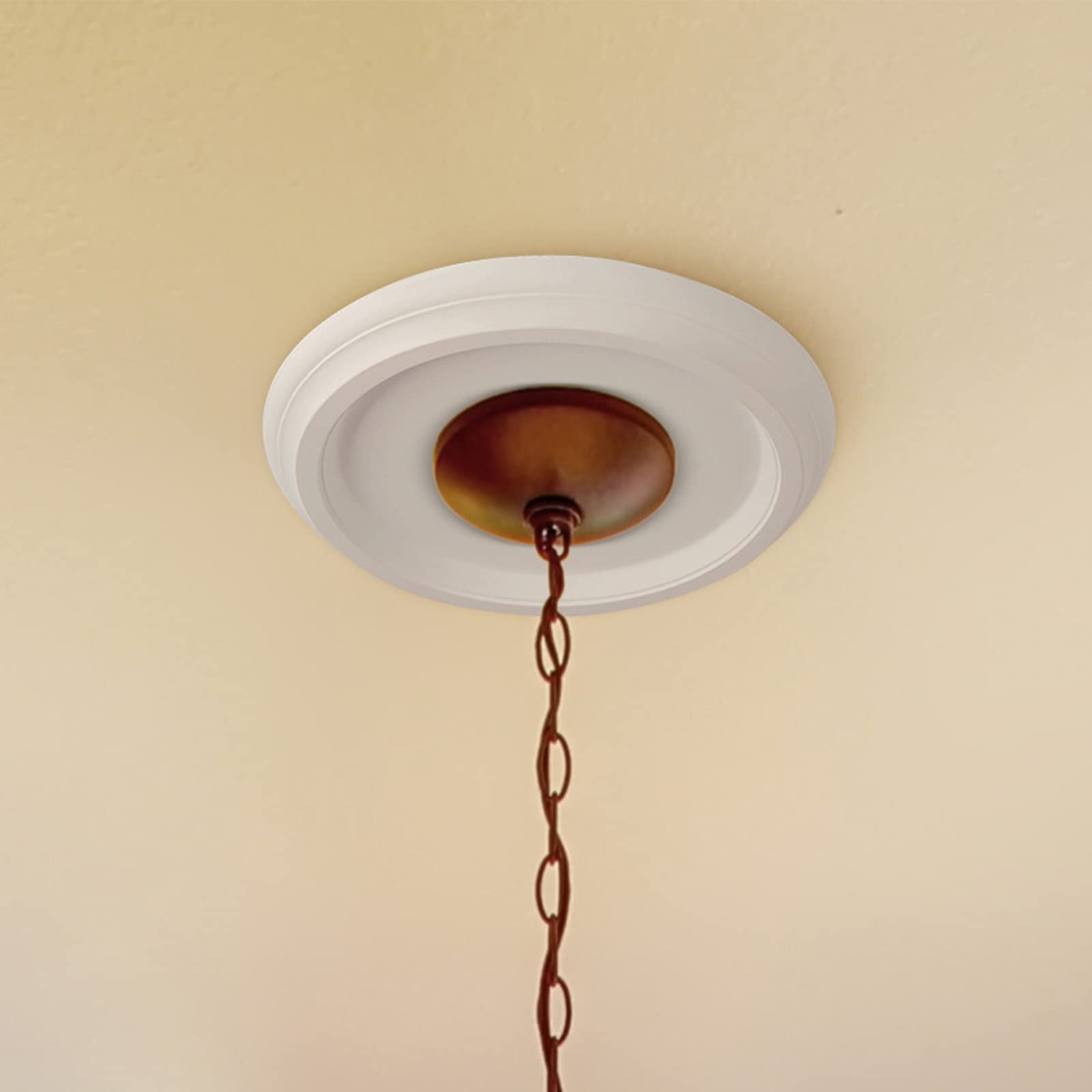 2 Pack White Molded PU Ceiling Medallion - 10