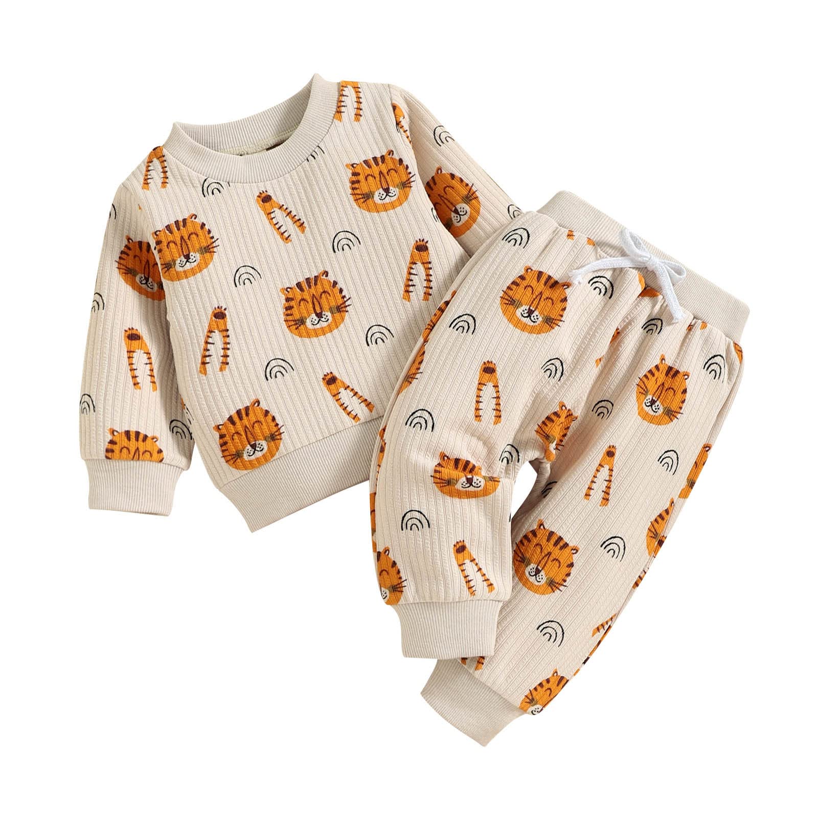 Halloween Baby Clothes Set - Pumpkin Long Sleeve Sweatshirt & Elastic Waist Pants with Pockets | Fall Winter Outfit for Boys Girls | Perfect for Trick-or-Treating, Photo Shoots & Seasonal Celebrations