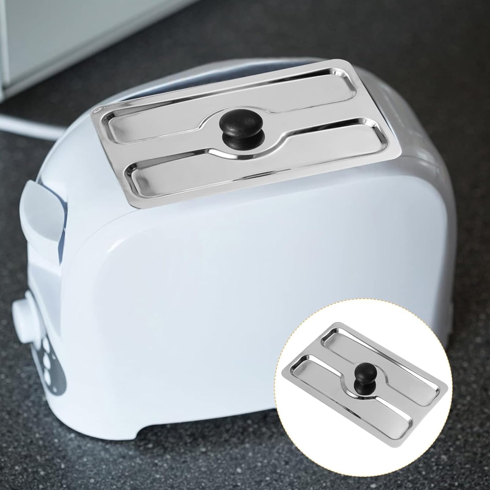 Stainless Steel Toaster Lid Replacement - Dust Cover for Bread Maker | Compatible with Most Toasters & Bread Machines | Perfect for Kitchen, Breakfast & Baking Needs