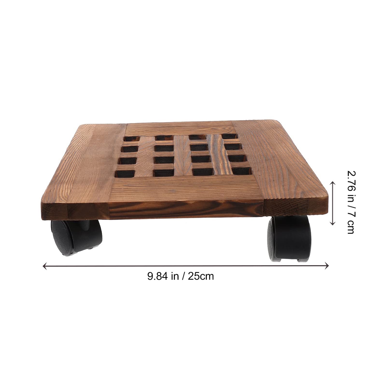 Happyyami 1pc Lockable Wheeled Flower Pot Tray - Universal Rolling Planter with Wheels for Indoor/Outdoor Potted Plants - Perfect for Patio, Garden, Balcony & Home Decor