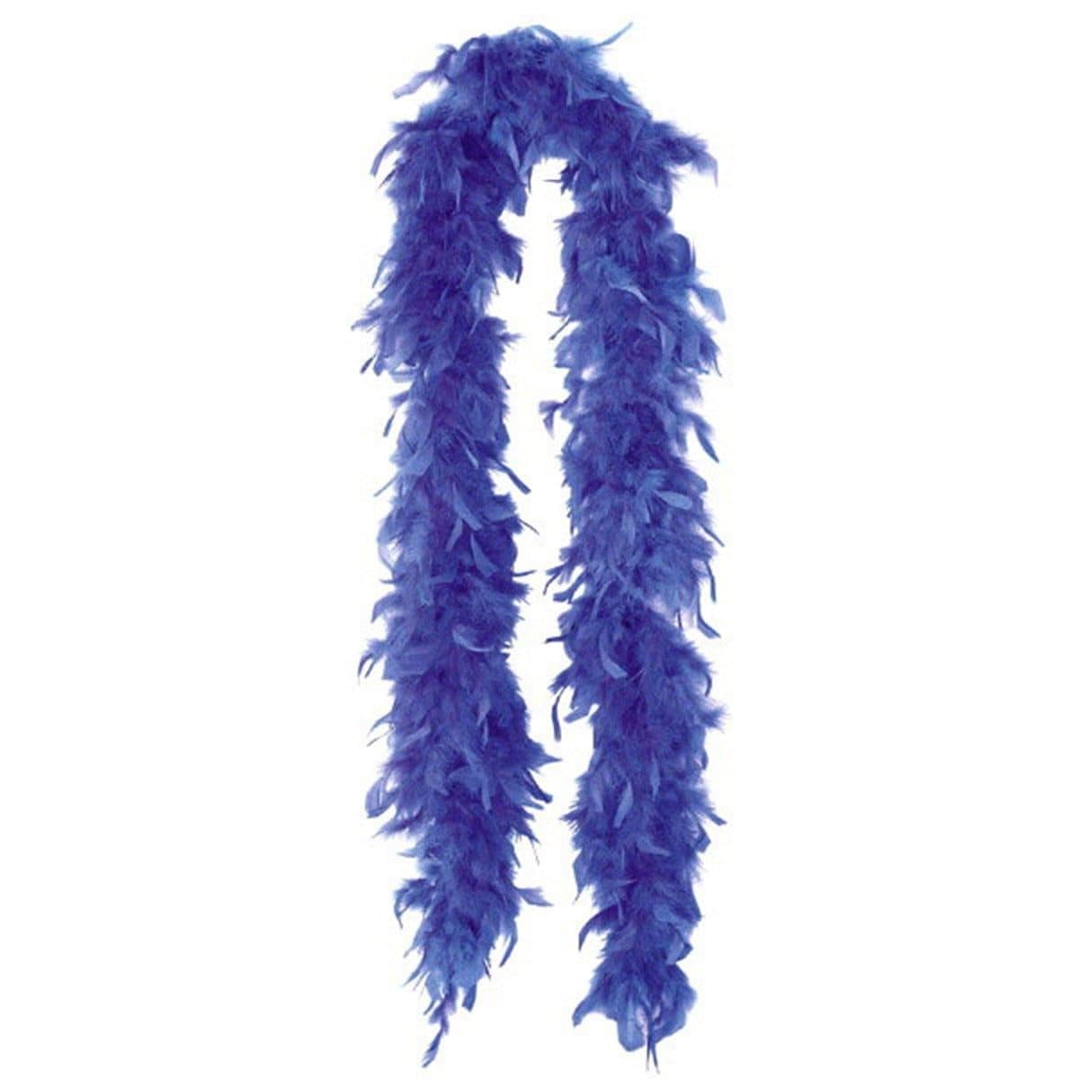 Blue Feather Boa Scarf - Elegant Soft Feathers for Costume, Party, and Photo Props - Perfect for Halloween, Mardi Gras, and Burlesque Shows