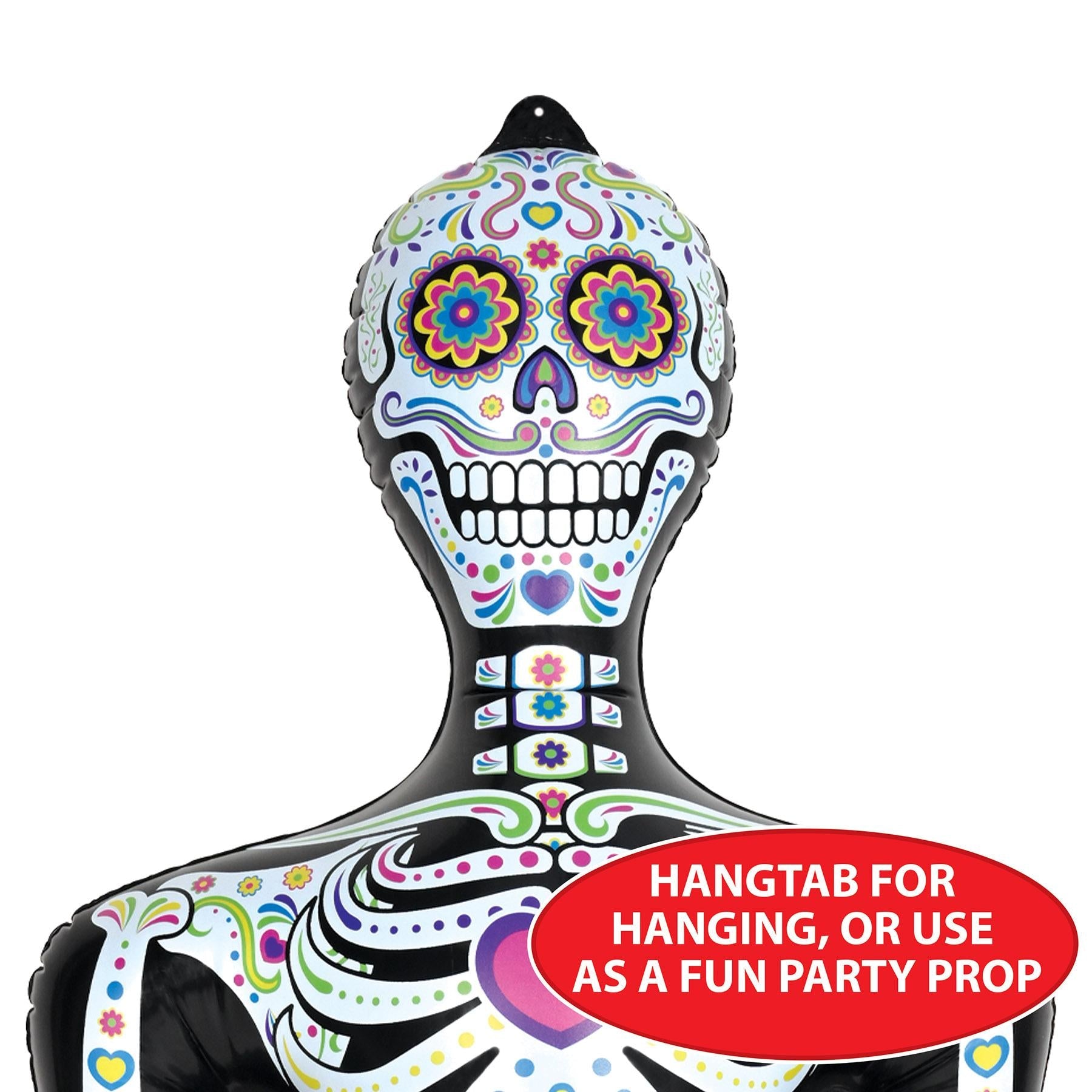12 Pack Beistle Day of the Dead Inflatable Skeletons - Halloween Party Decorations for Indoor & Outdoor Decor, Dia de los Muertos Celebration Supplies