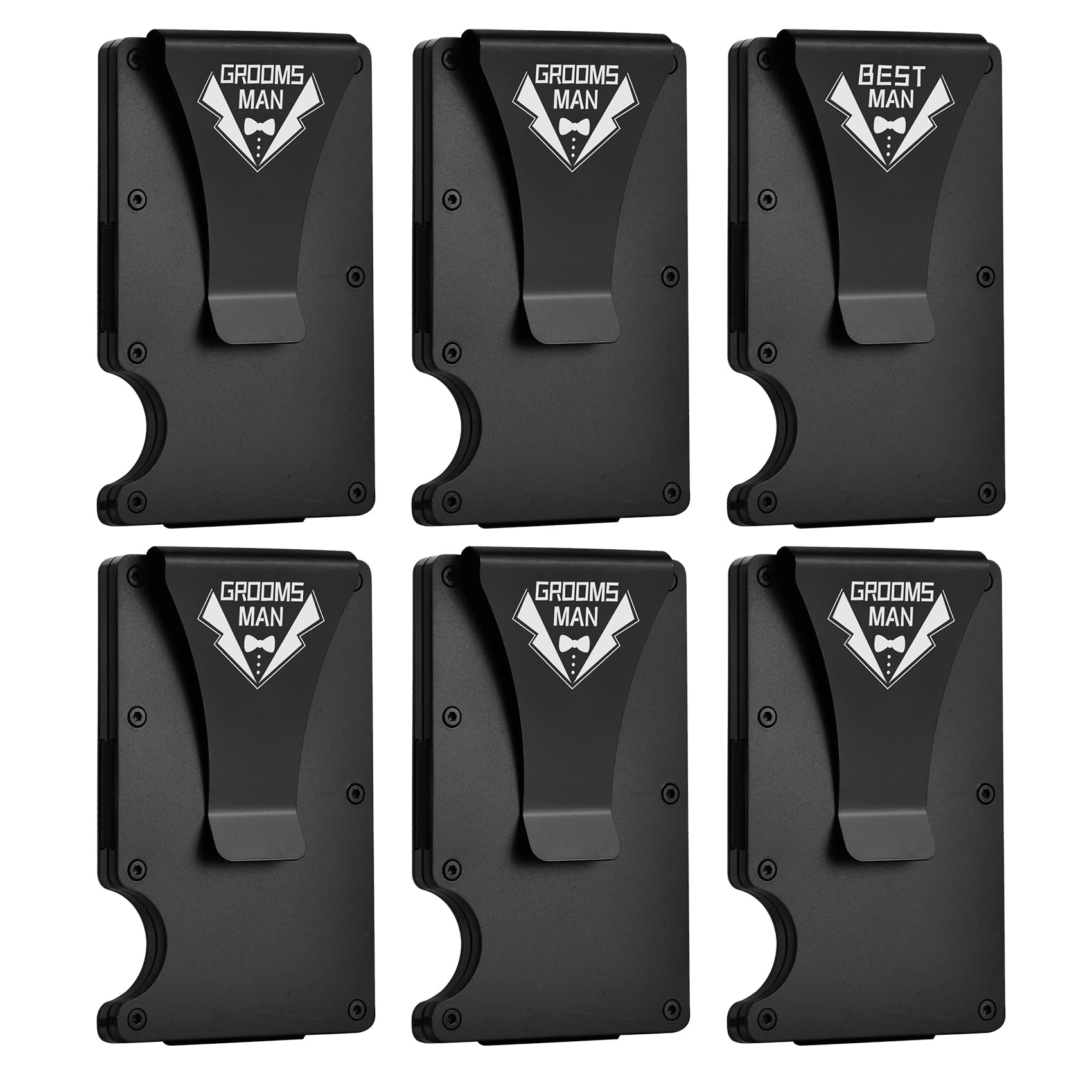 CARAKNOTS Personalized Engraved Slim Wallet for Men - Best Groomsmen Gifts, Groom Gift from Bride, Wedding & Bachelor Proposal Gift - Perfect for Weddings, Anniversaries & Special Occasions