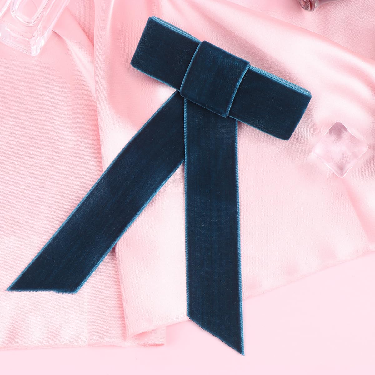 Lurrose Large Hair Bow Clips - Elegant French Barrettes & Hairpins for Women & Girls | Spring Hair Accessories | Perfect for Weddings, Parties & Business Occasions (Business Blue)