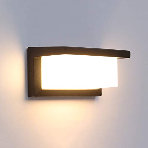 Modern LED Wall Sconce - Waterproof Aluminum Outdoor Wall Light for Garden, Porch, Patio & Front Door - Cold White A-Style Lighting | Perfect for Entryway, Pathway & Landscape Illumination