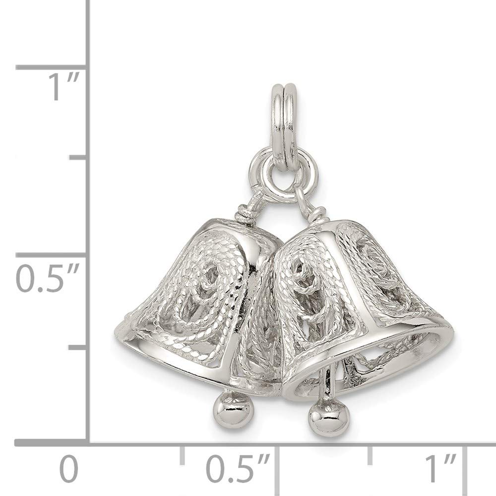 925 Sterling Silver Bells Charm Pendant - Elegant Jewelry for Necklaces & Bracelets - Perfect Gift for Christmas, Birthdays & Special Occasions