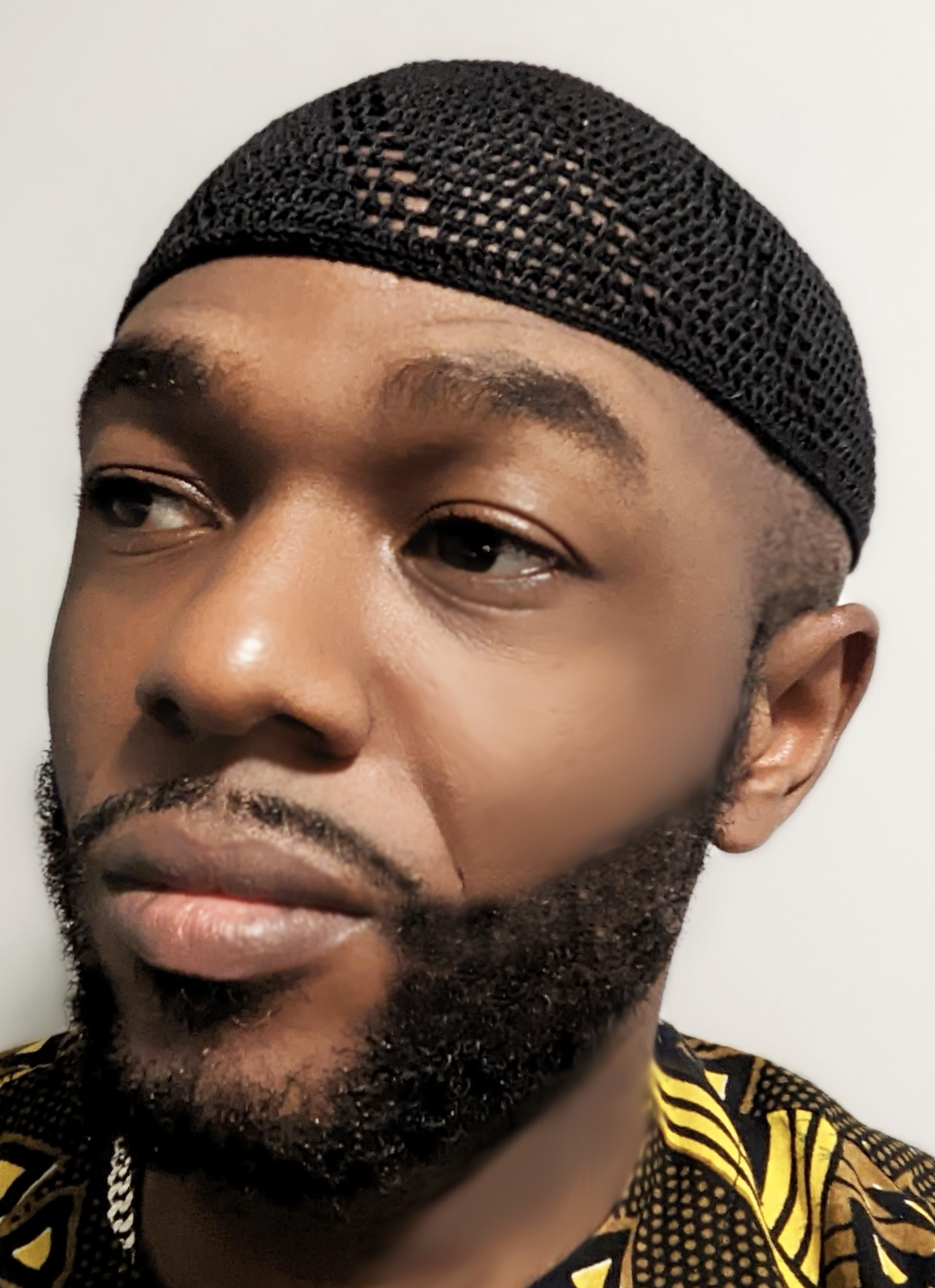 Premium All Black Knitted African Kufi Hat for Men - Traditional Dupsie's Saka Style - Perfect for Cultural Events, Weddings & Daily Wear | DPHKN245