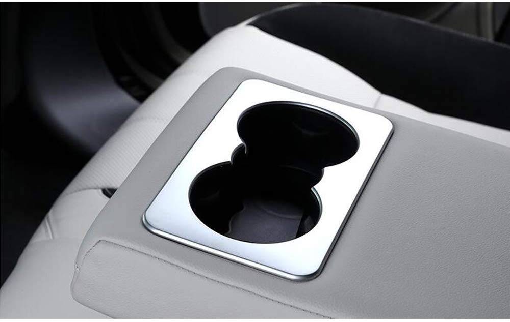 ABS Chrome Car Cup Holder Cover Trim for Land Rover Range Rover Evoque 2020 - Interior Accessories Upgrade | Perfect for Coffee, Drinks & Organizing Center Console