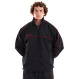 Kooga Rugby Teamwear Pitchside Training Track Jacket - Black/Red - Perfect for Rugby Training, Matches & Outdoor Sports