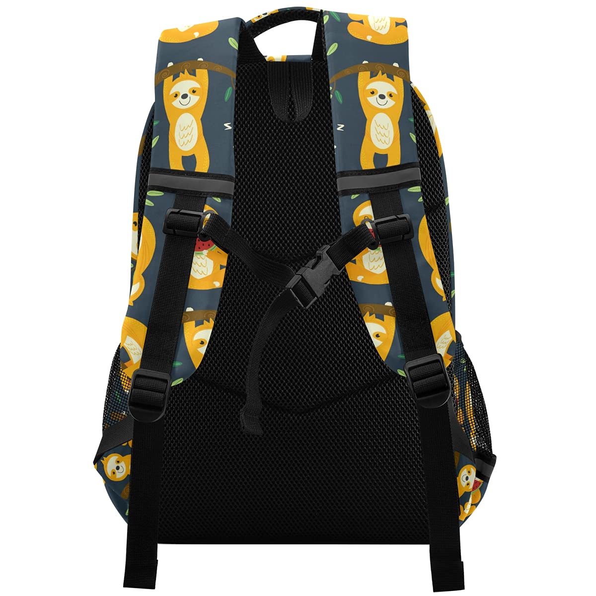 Funny Sloth Print School Backpack with Adjustable Chest Strap - Lightweight Laptop Backpack for Boys & Girls, Durable Travel & Hiking Rucksack - Perfect for School, College, Outdoor Adventures & Daily Commute