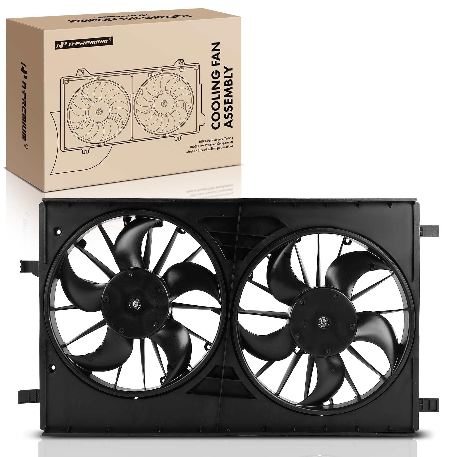 Premium Engine Radiator Cooling Fan Assembly for Jeep Compass/Patriot 2007-2017, Dodge Caliber 2007-2012, Chrysler 200 2011-2014 - Replacement Part for Improved Engine Cooling & Performance - Perfect for Off-Roading, Daily Commuting & Hot Weather Driving